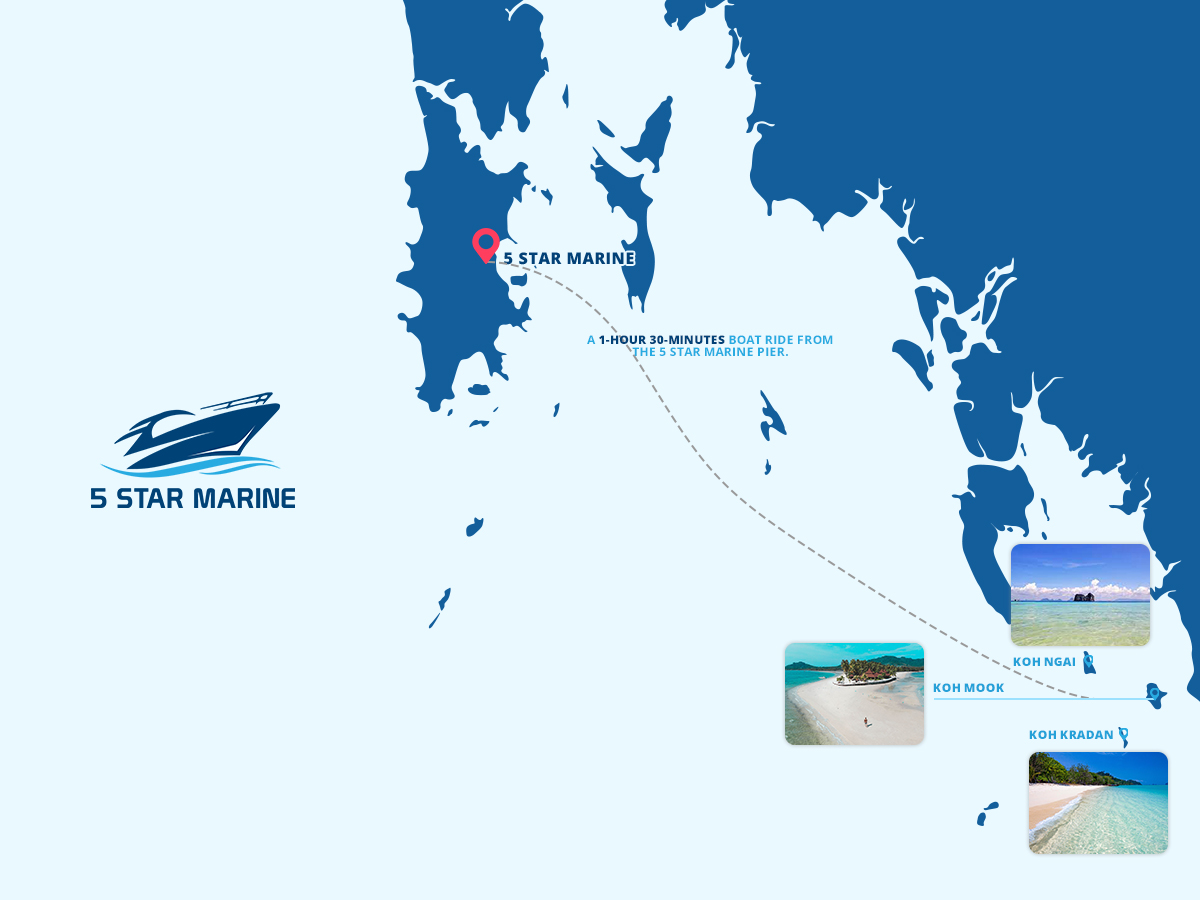 5-Star-Marine-Map Per Destination - Koh Ngai Koh Mook Koh Kradan