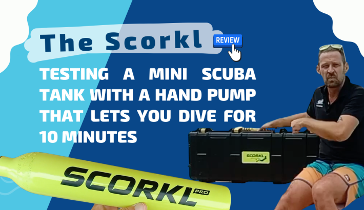 Testing a Mini Scuba Tank with a Hand Pump That Lets You Dive for 10 Minutes The Scorkl Pro