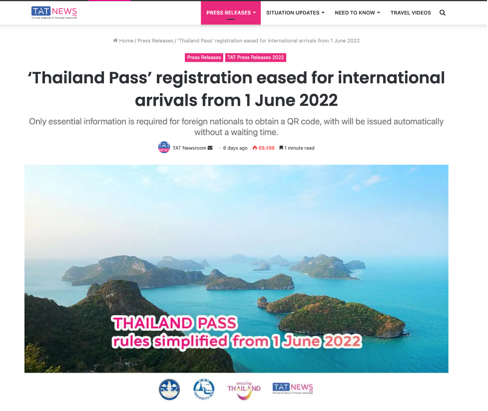 Thailand Pass 