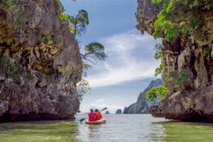 Once you have taking a few stunning pictures of the amazing views, also taken a few selfies at the many Instagram spots they have set up, its time to head back to the boat to continue your journey and explore the rest of Phang Nga Bay.